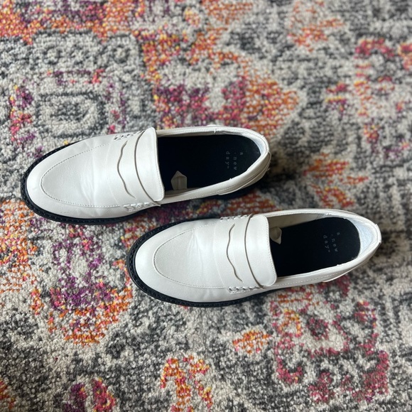 Shoes - black and white loafers